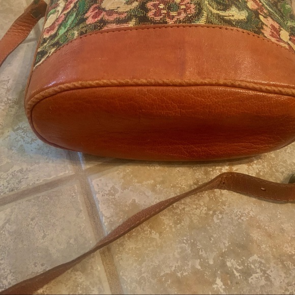 Leather and Tapestry Imported Purse - Picture 5 of 7